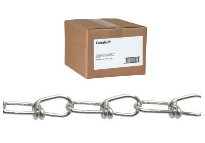 CHAIN DOUBLE LOOP #2 ZINC PLATED 100'/BOX - Double Loop